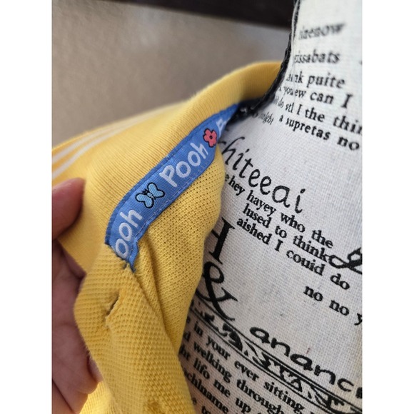 Vtg Y2K Disney World Pooh Yellow Sleeveless Polo Dress Girls XL/Womens SM - Picture 11 of 16